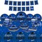 Graduation decorations class of 2026 Gatherfun Congrats Grad Party Dinnerware Set Blue Disposable Paper Plates Napkins Cups Tablecloth Banner for Gatherfun Decorations 2026 deals , Serve 25